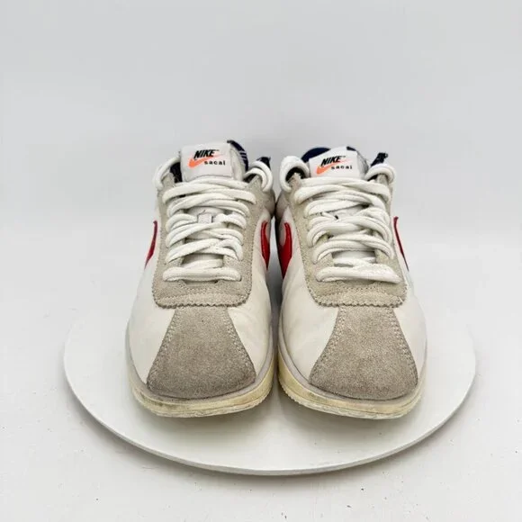 Nike Sacai Zoom Cortez Men Size 11 DQ0581-100 White University Red Training Shoe - Picture 2 of 11